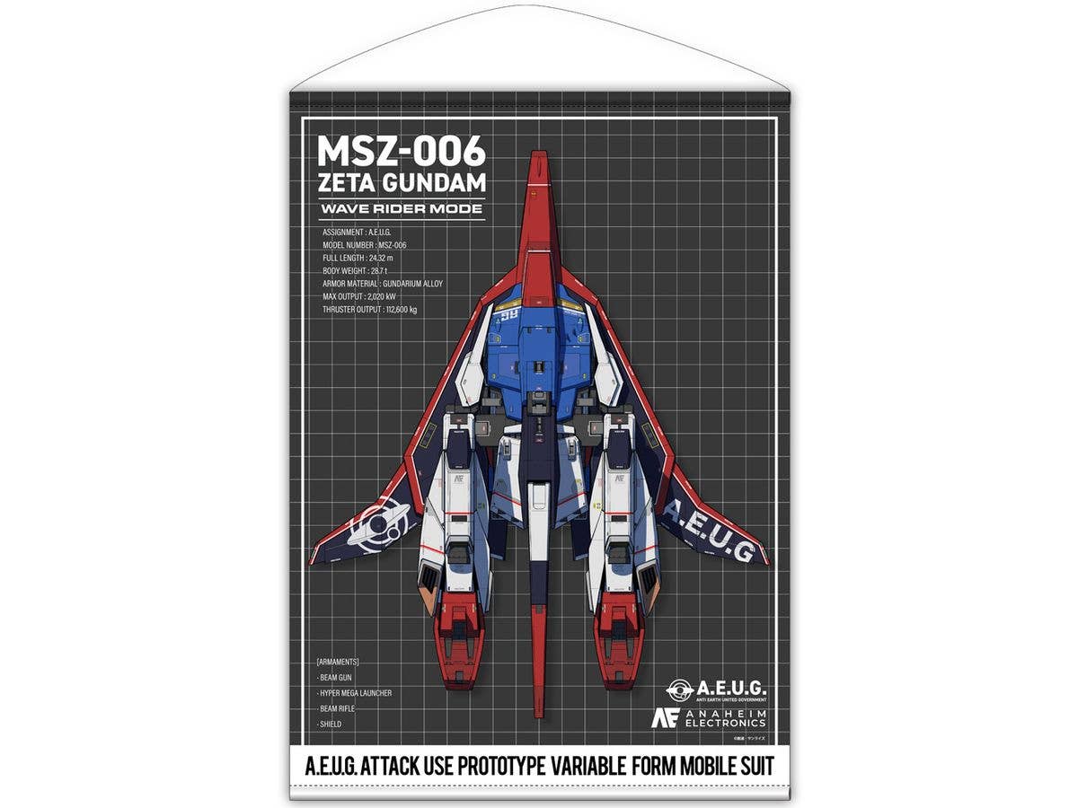 機動戦士Zガンダム: 描き下ろし ウェイブライダー B2タペストリー