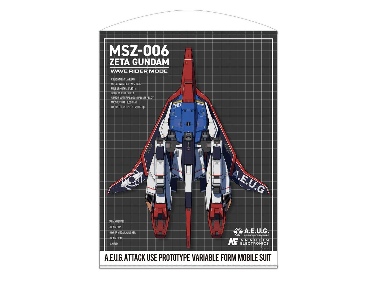 機動戦士Zガンダム: 描き下ろし ウェイブライダー 100cmタペストリー