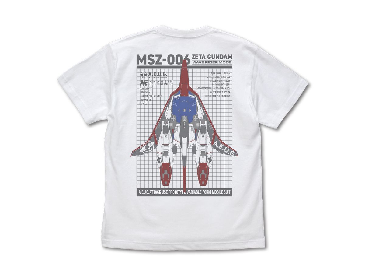 機動戦士Zガンダム: 描き下ろし ウェイブライダー Tシャツ / WHITE-L
