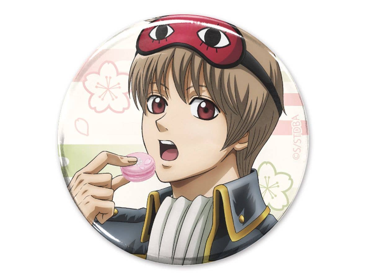 銀魂: 沖田総悟 65mm缶バッジ 桜マカロン タバスコを添えて Ver.
