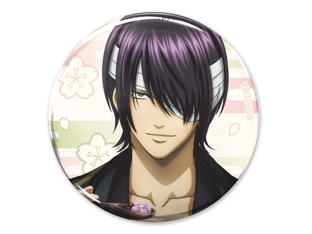 銀魂: 高杉晋助 65mm缶バッジ 桜あんみつVer.