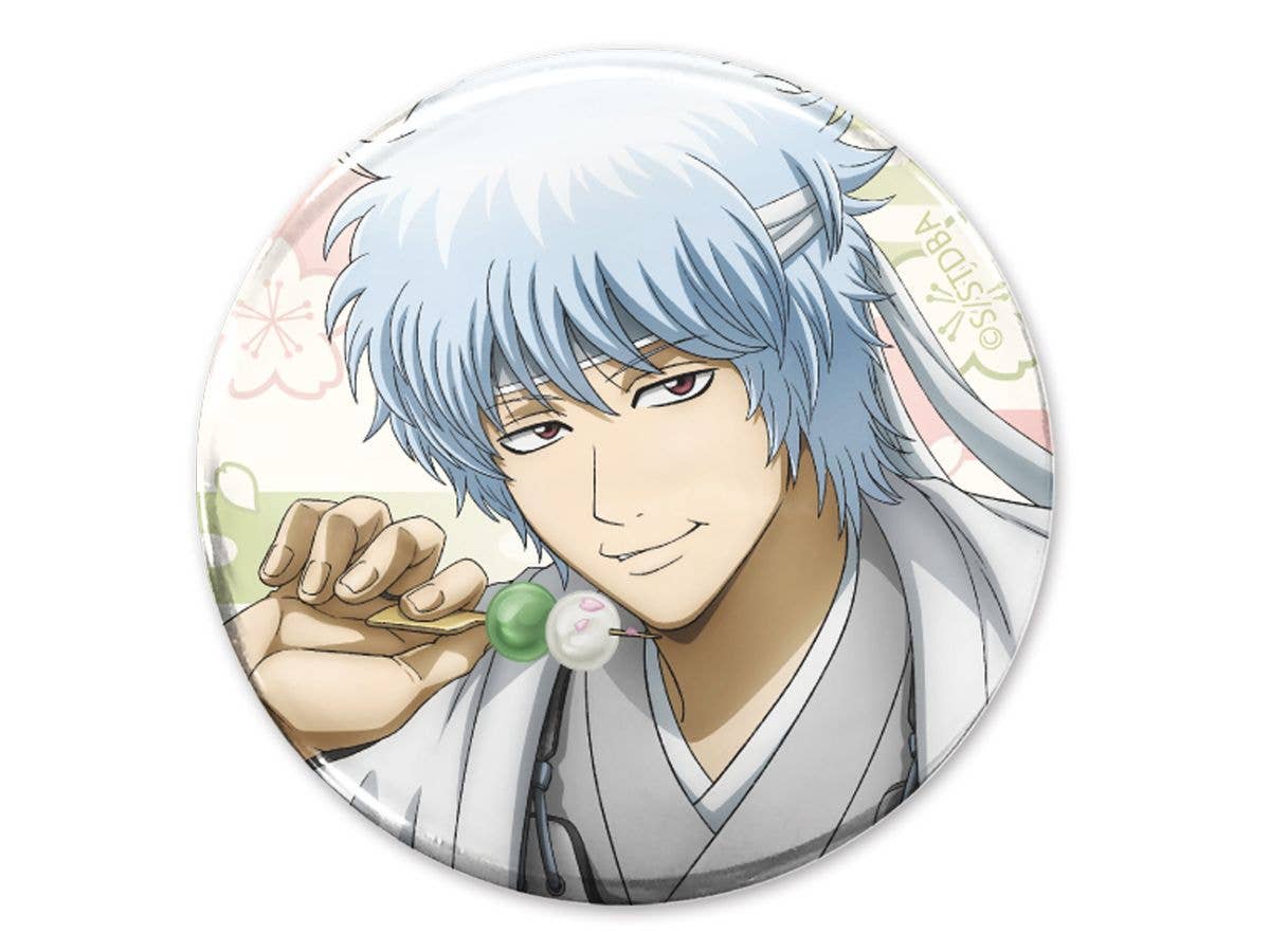 銀魂: 白夜叉 65mm缶バッジ 桜の花見団子Ver.
