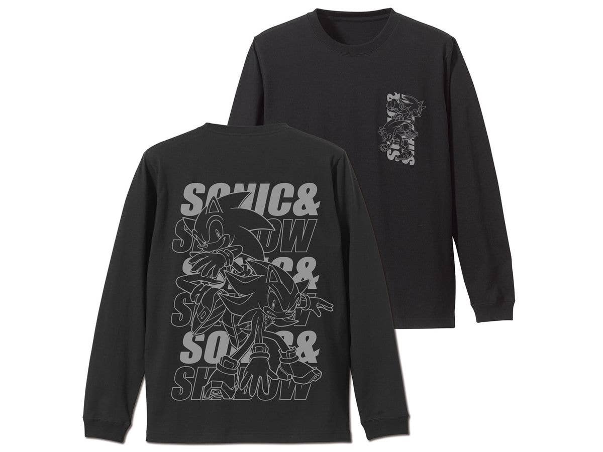 ソニック・ザ・ヘッジホッグ: SONIC & SHADOW 袖ロングスリーブTシャツ BLACK M