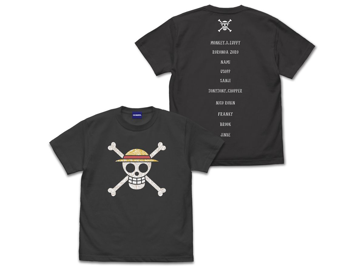ワンピース: 麦わらの一味 海賊旗 ペイズリー Tシャツ SUMI L