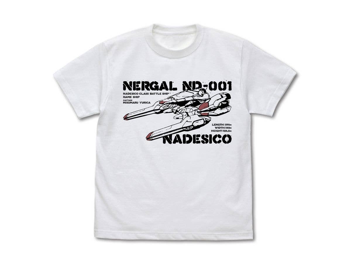 機動戦艦ナデシコ: ナデシコ級一番艦 ナデシコ Tシャツ / WHITE-L