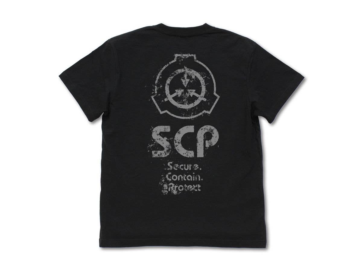 SCP財団 ヴィンテージロゴ Tシャツ / BLACK-XL
