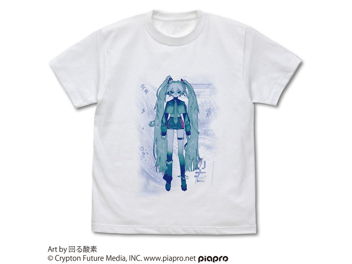 初音ミク Tシャツ 回る酸素 Ver. / WHITE-M