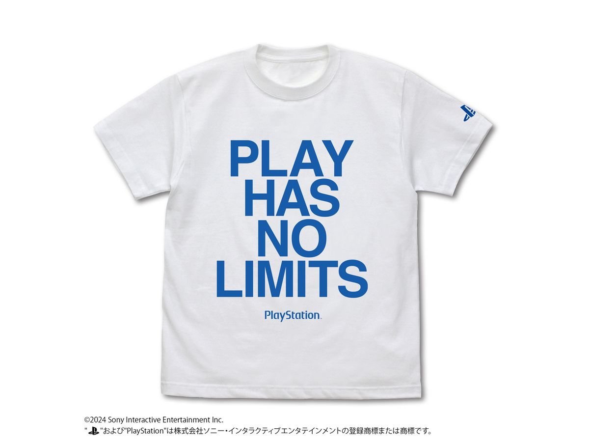 プレイステーション: PLAY HAS NO LIMITS Tシャツ for PlayStation / WHITE-XL