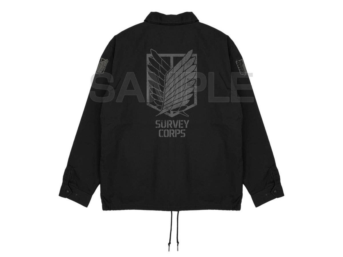 進撃の巨人: 調査兵団 T / Cコーチジャケット / BLACK-XL