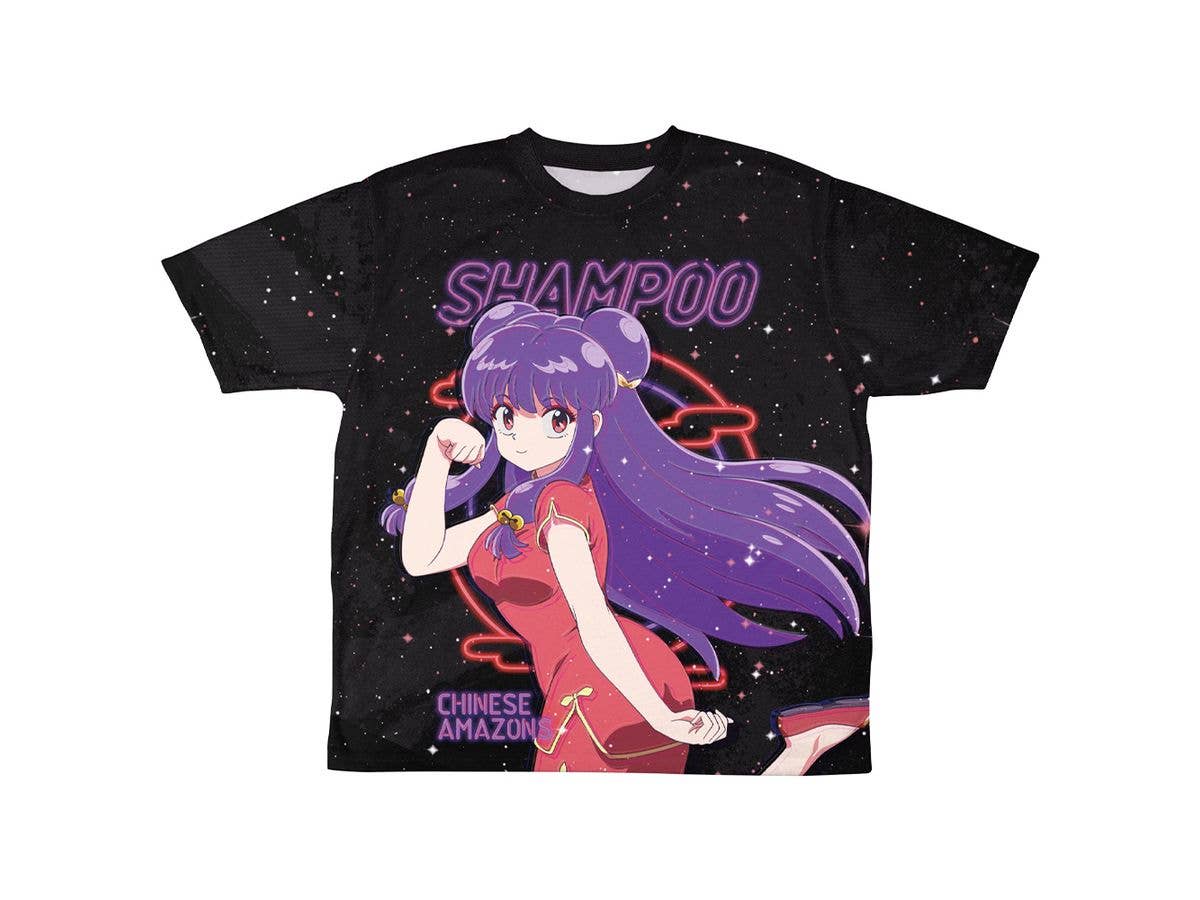 らんま1 / 2: シャンプー 両面フルグラフィックTシャツ ネオンサインVer. / XL