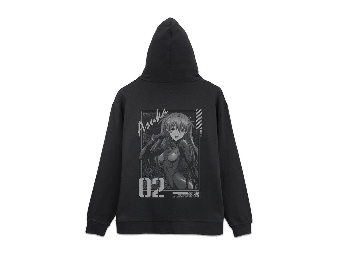 EVANGELION: 式波・アスカ・ラングレー ジップパーカー / BLACK-XL