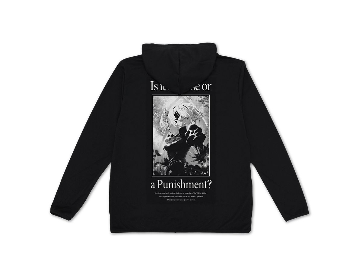 NieR:Automata Ver1.1a: 2B 薄手ドライパーカー / BLACK-XXL