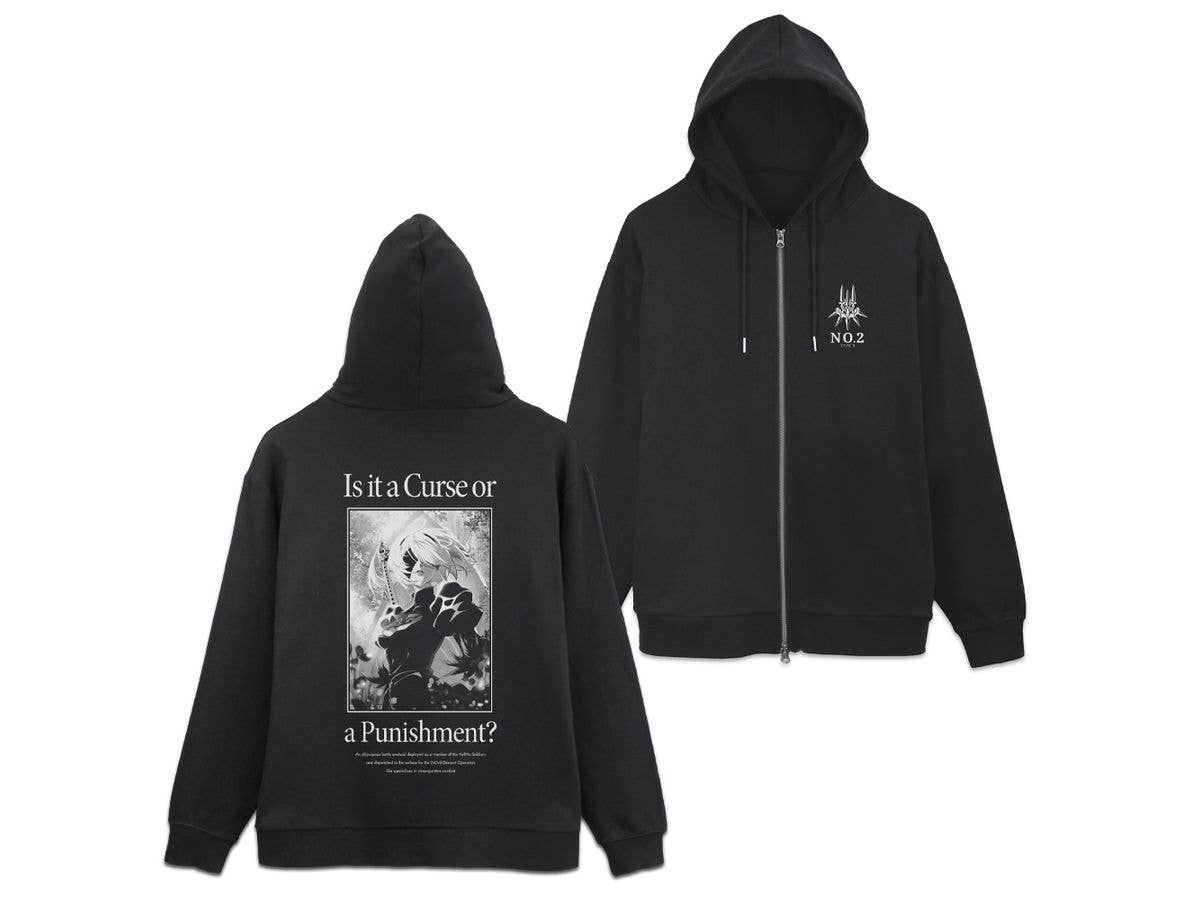 NieR:Automata Ver1.1a: 2B ジップパーカー / BLACK-XL