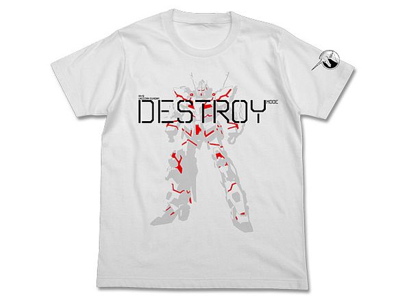 機動戦士ガンダムUC (ユニコーン): デストロイモードTシャツ / WHITE-L