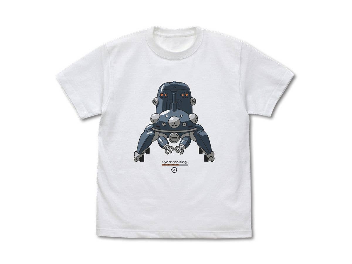 攻殻機動隊 STAND ALONE COMPLEX: タチコマと同期中 Tシャツ Ver.2.0 / WHITE-L