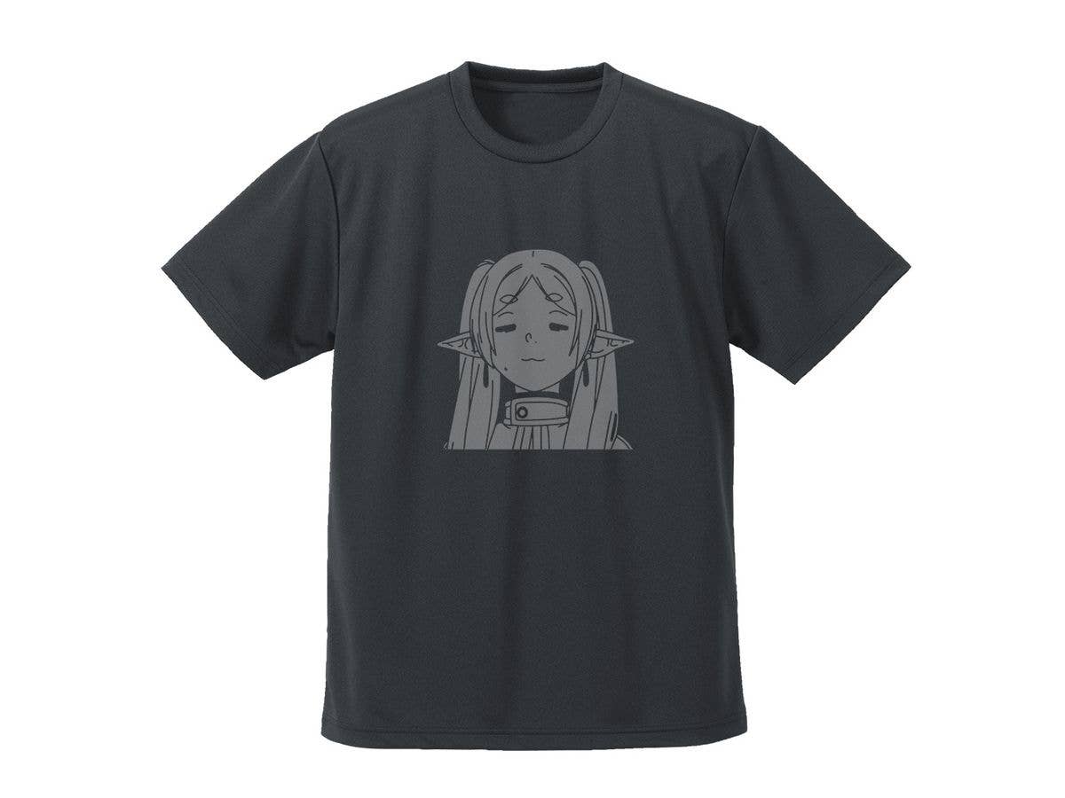 葬送のフリーレン: フリーレン フェイス ドライTシャツ / GUNMETAL-L