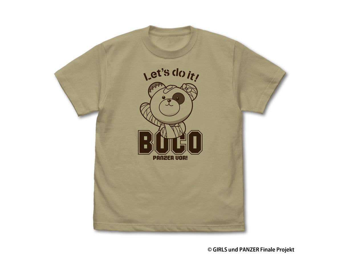 ガールズ&パンツァー 最終章: ボコ Tシャツ / SAND KHAKI-XL