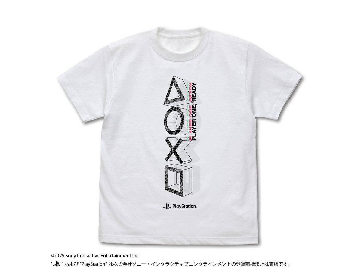 プレイステーション: Tシャツ for PlayStation Shapes Logo Meta MeshVer. / WHITE-XL