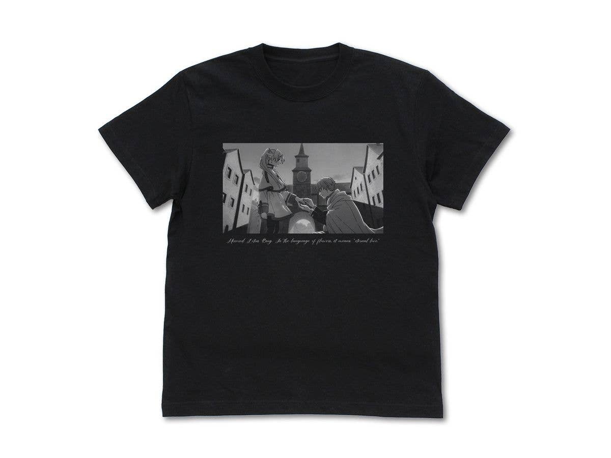 葬送のフリーレン: フリーレン&ヒンメル｢鏡蓮華の指輪｣Tシャツ / BLACK-XL