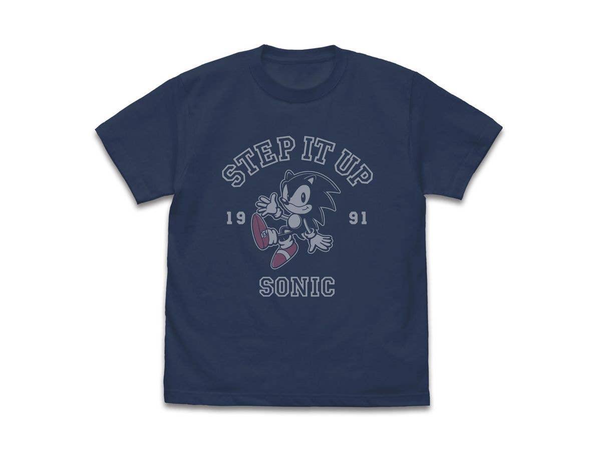 ソニック・ザ・ヘッジホッグ: クラシックソニック STEP IT UP Tシャツ / SLATE-XL