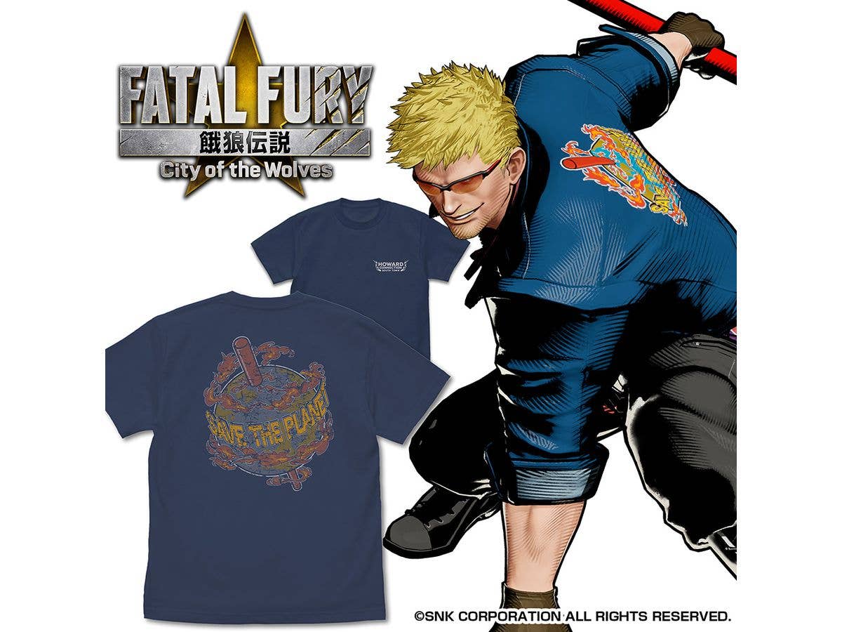 餓狼伝説 City of the Wolves: ビリー・カーン ロゴ Tシャツ / SLATE-M