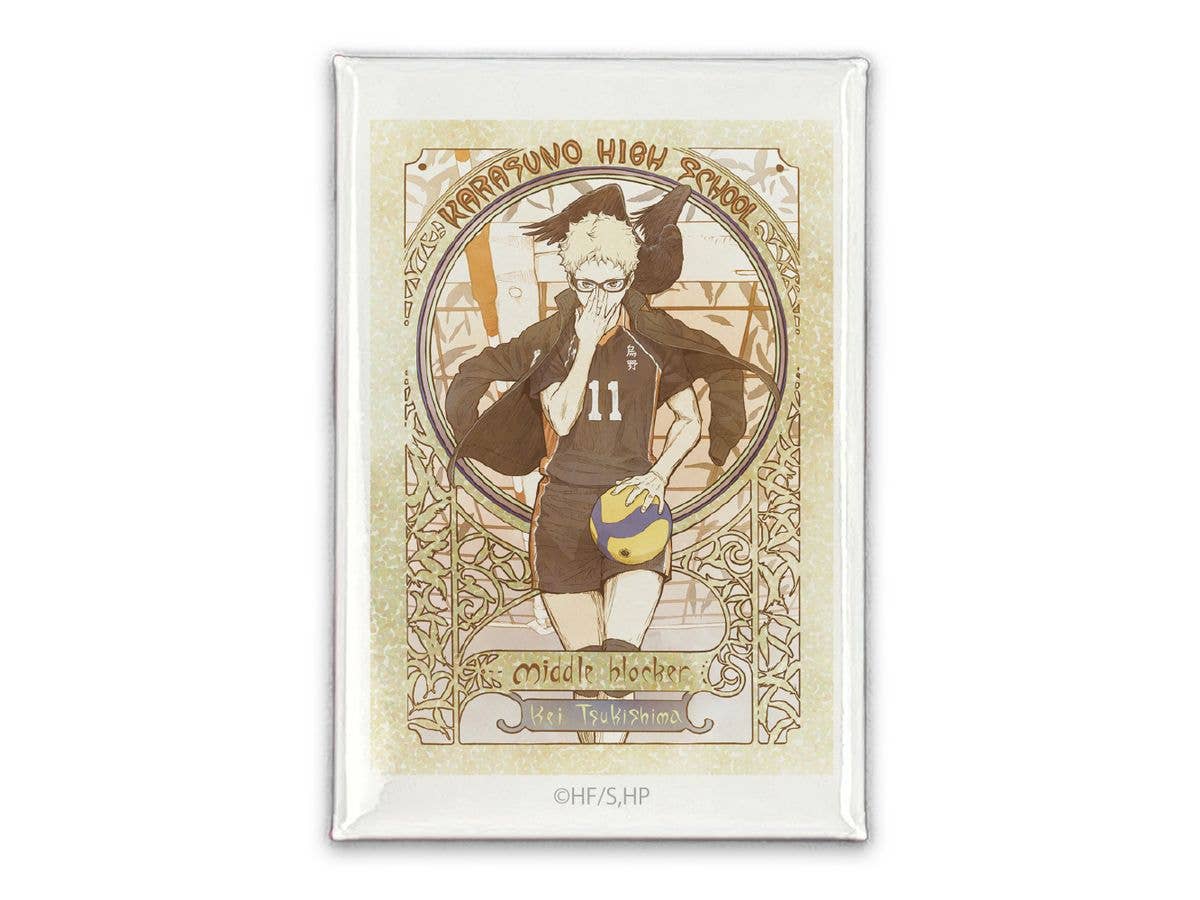 ハイキュー!!: 月島 蛍 スクエア缶バッジ 飛翔Ver.