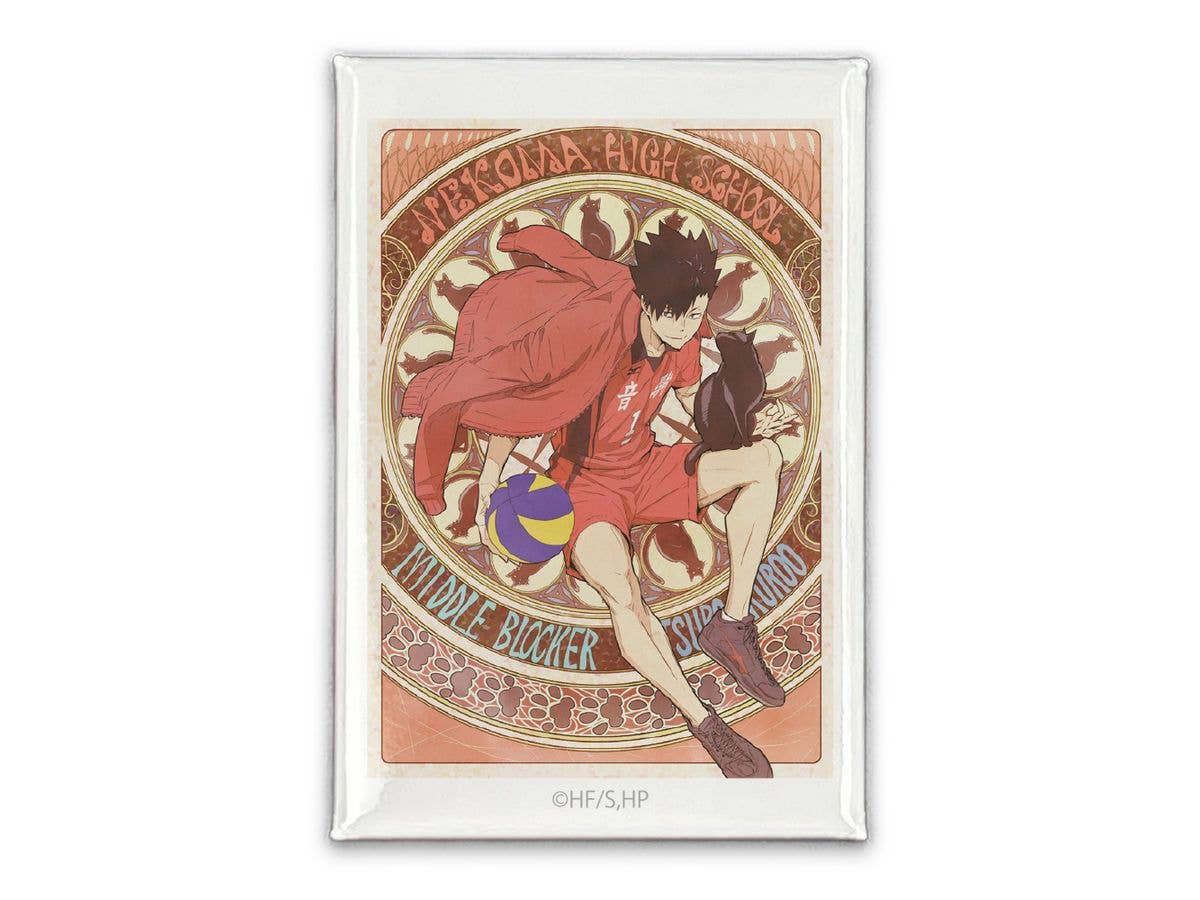 ハイキュー!!: 黒尾鉄朗 スクエア缶バッジ 飛翔Ver.