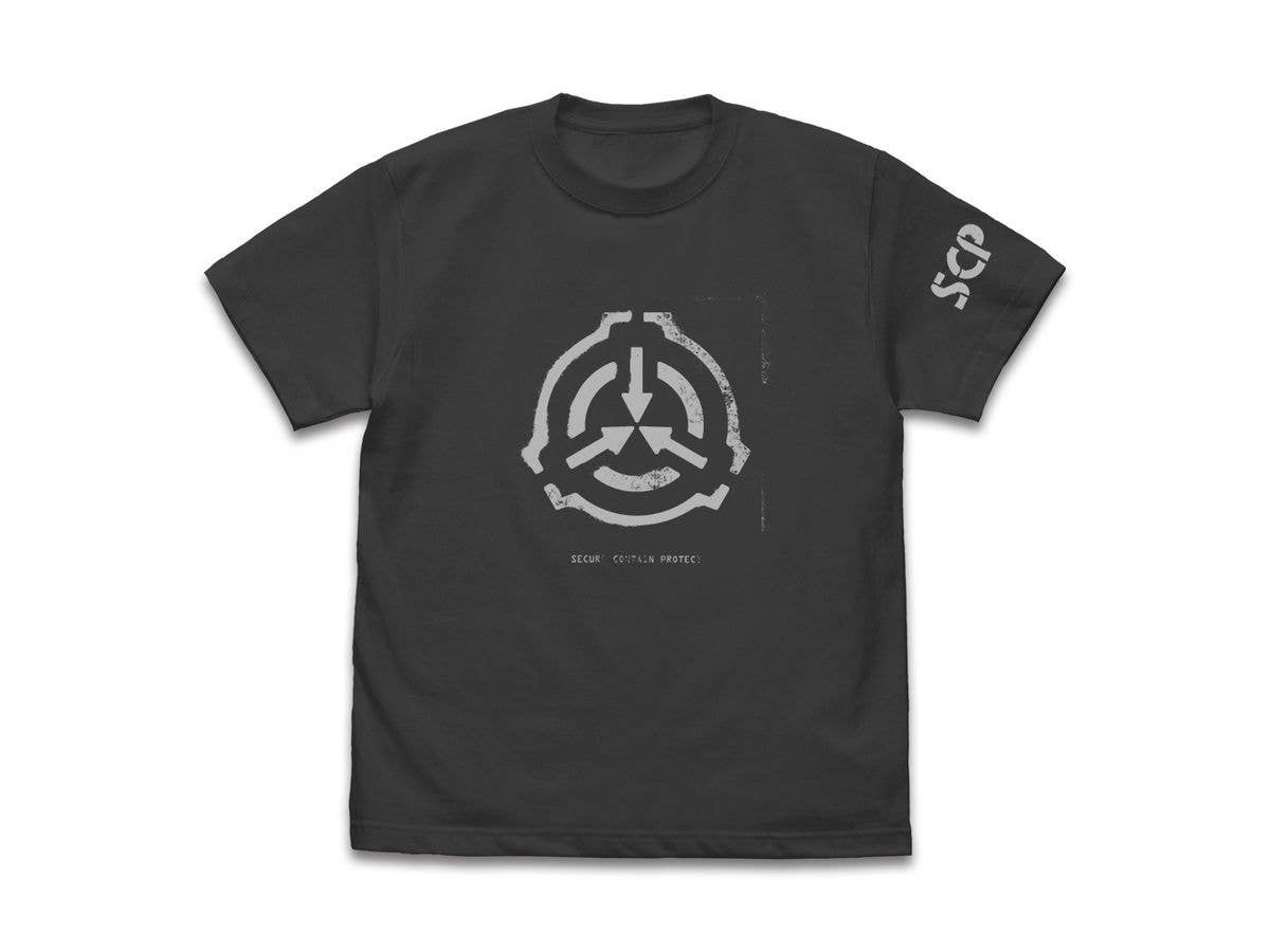 SCP財団: ステンシルロゴ Tシャツ / SUMI-M