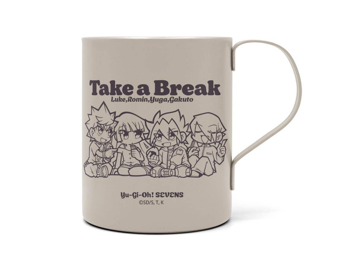 遊戯王SEVENS: 遊我 & ルーク & ガクト & ロミン 二層ステンレスマグカップ (塗装) みんなでランチ!Ver.