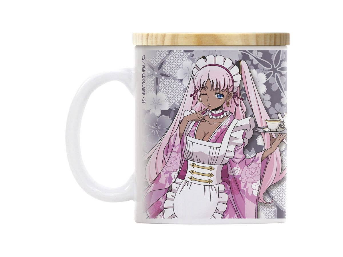 コードギアス 奪還のロゼ: 描き下ろし サクヤ & キャサリン フタ付きフルカラーマグカップ 和風メイドVer.