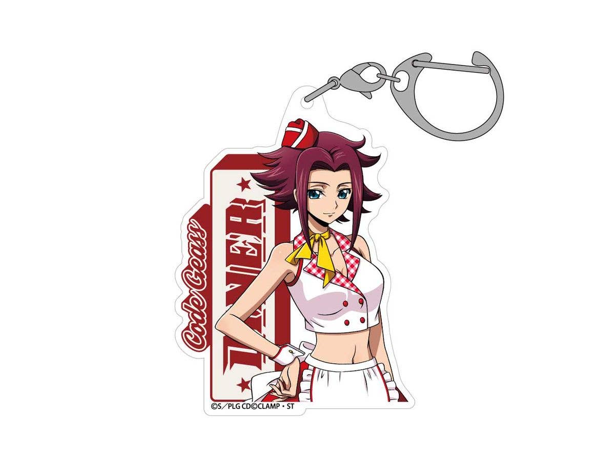 コードギアス: 描き下ろし 紅月カレン アクリルマルチキーホルダー アメリカンダイナーVer.