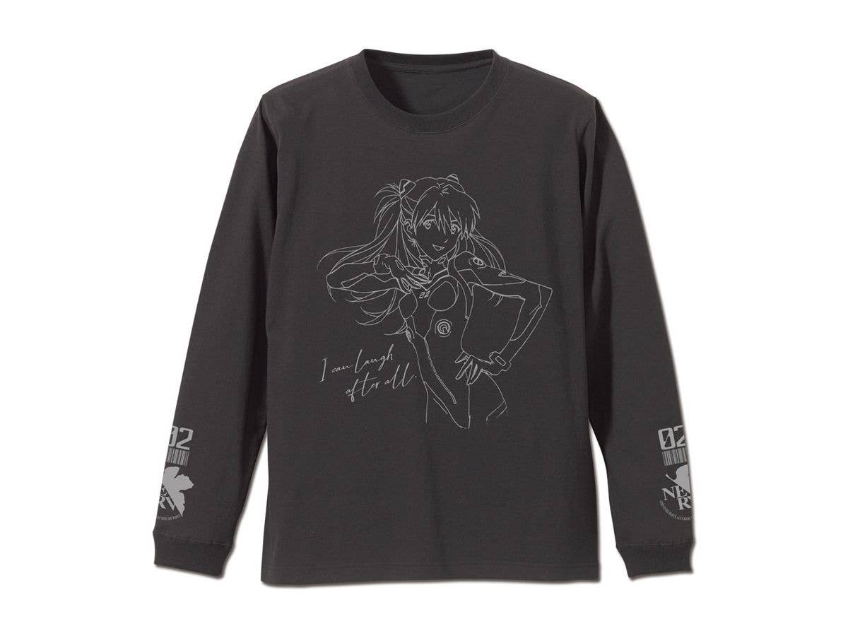 EVANGELION: 式波・アスカ・ラングレー 袖リブロングスリーブTシャツ / SUMI-XL