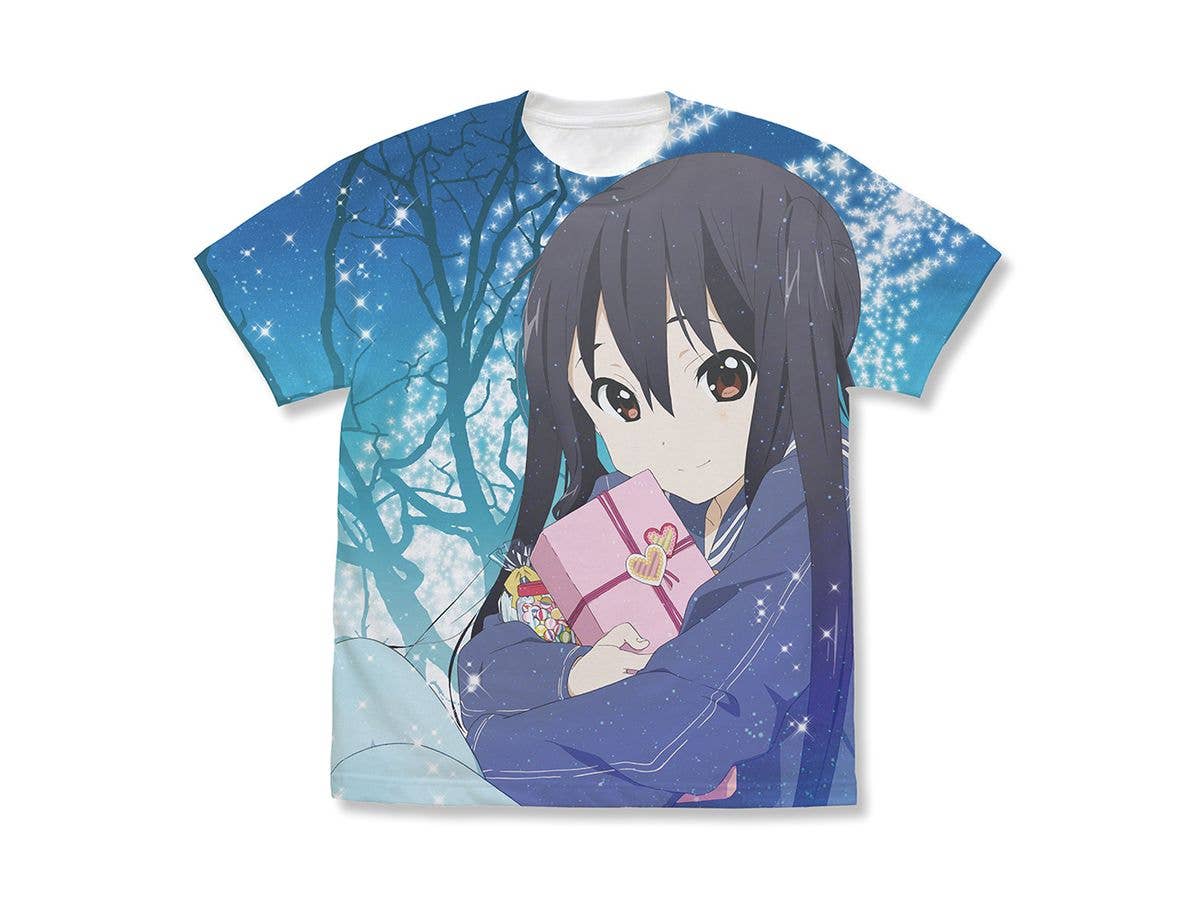 けいおん!: 中野梓 フルグラフィックTシャツ Winter Gift Ver. / WHITE-XL