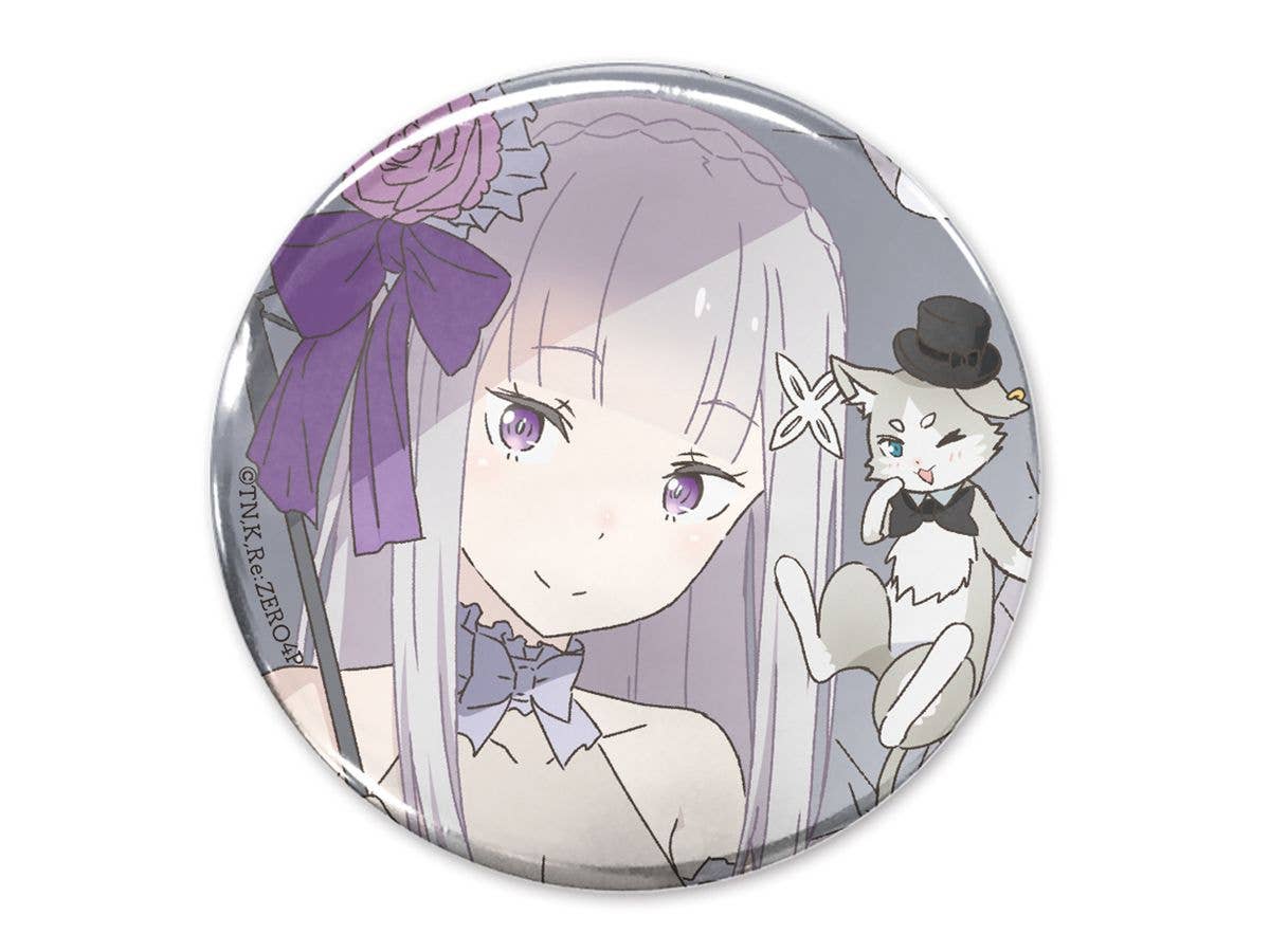 Re:ゼロから始める異世界生活: 描き下ろし エミリア&パック 65mm缶バッジ パーティードレスver.