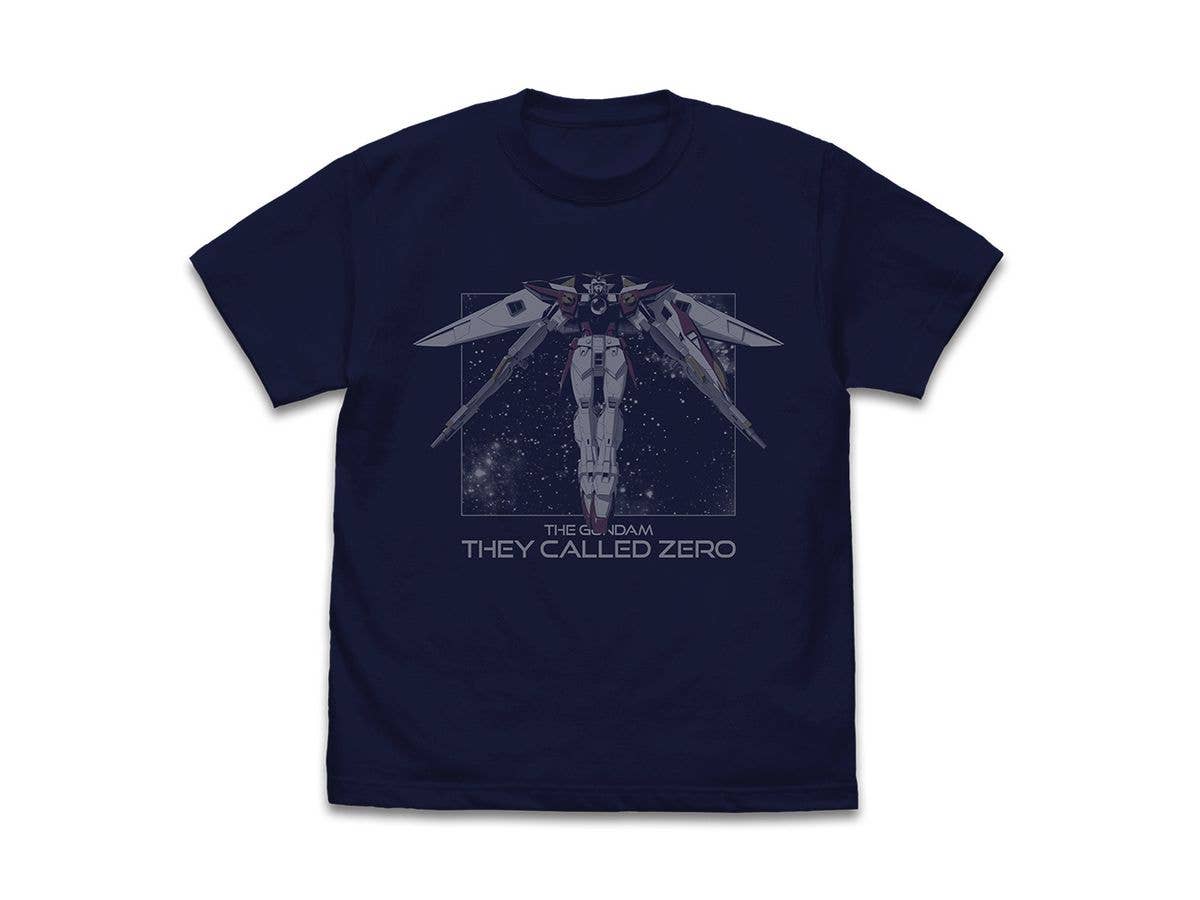 新機動戦記ガンダムW: ウイングガンダムゼロ ｢飛翔｣ Tシャツ / NAVY-L