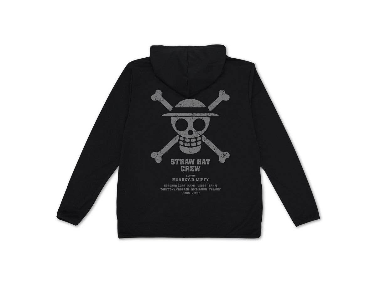 ワンピース: 麦わらの一味 薄手ドライパーカー Ver.2.0/BLACK-XL