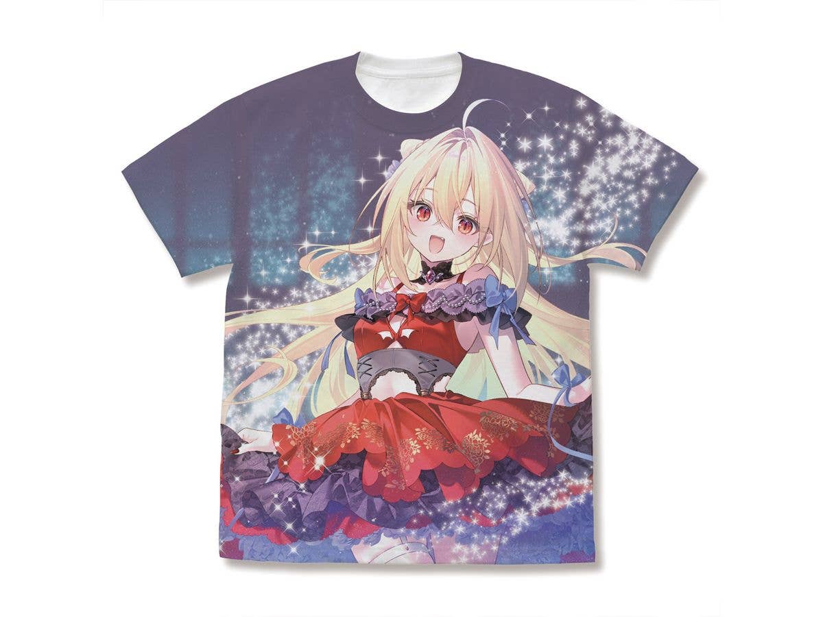 ひきこまり吸血姫の悶々: 描き下ろし テラコマリ・ガンデスブラッド フルグラフィックTシャツ 20th Anniversary Ver. / WHITE-L