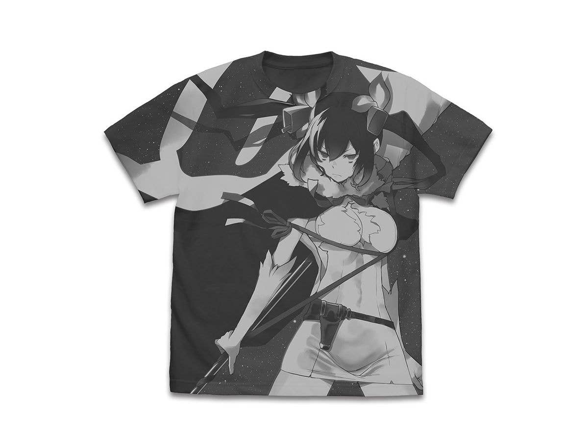 ダンジョンに出会いを求めるのは間違っているだろうか: 原作版 ヘスティア オールプリントTシャツ 18巻表紙イラストVer. / SUMI-L