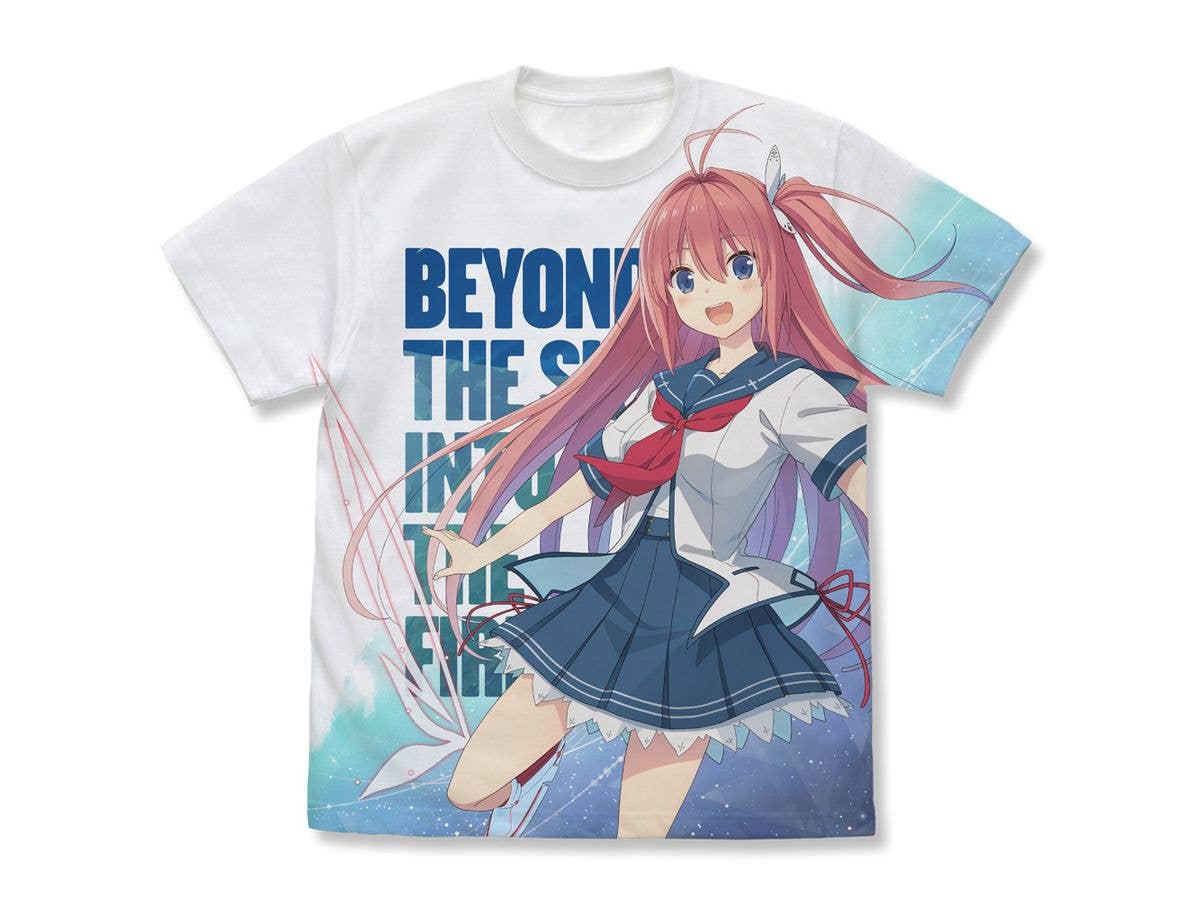 蒼の彼方のフォーリズム: 倉科明日香 フルグラフィックTシャツ Beyond the sky Ver. / WHITE-L