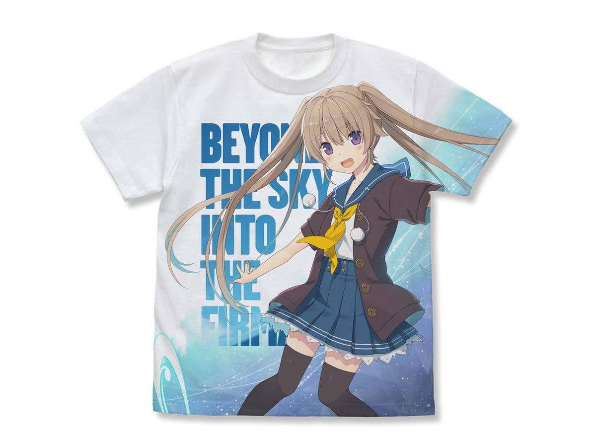 蒼の彼方のフォーリズム: 有坂真白 フルグラフィックTシャツ Beyond the sky Ver. / WHITE-M