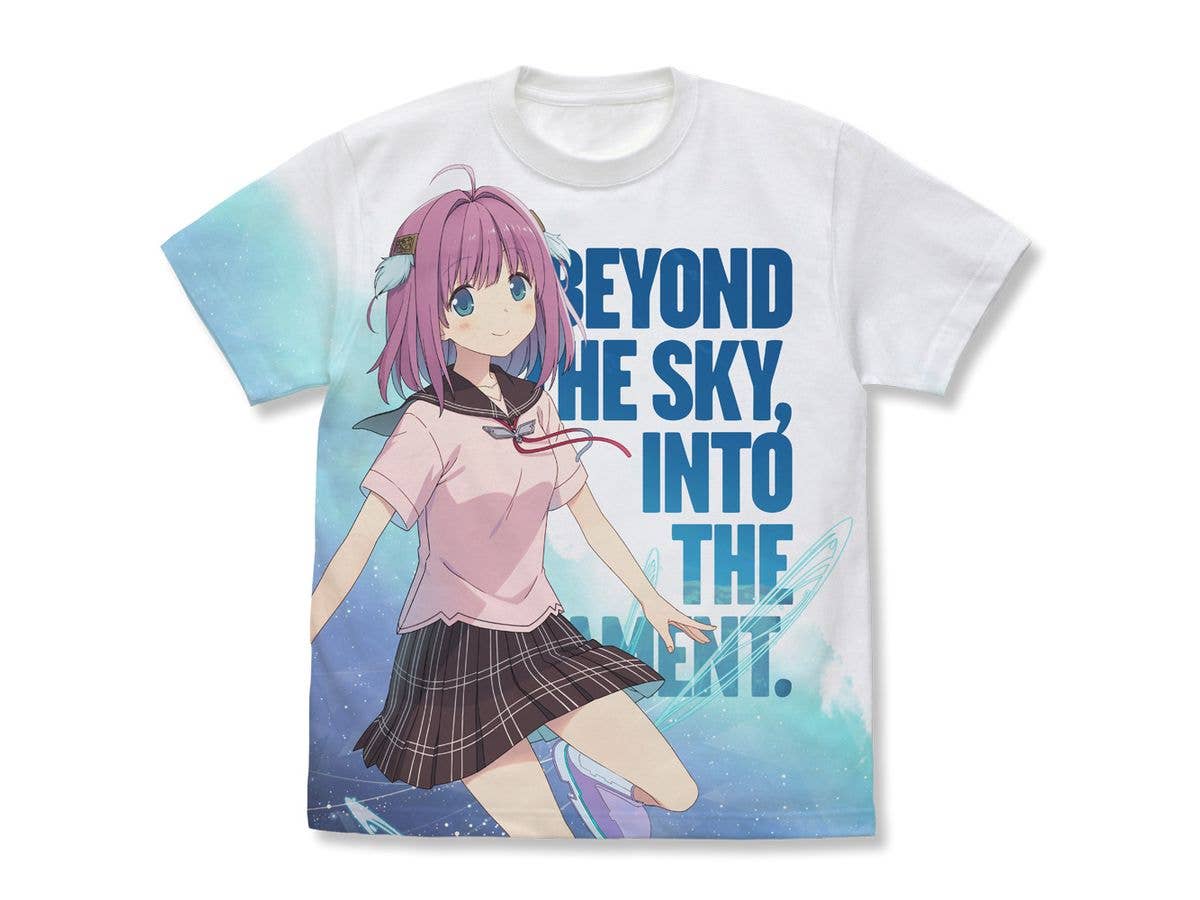 蒼の彼方のフォーリズム: 市ノ瀬莉佳 フルグラフィックTシャツ Beyond the sky Ver. / WHITE-M