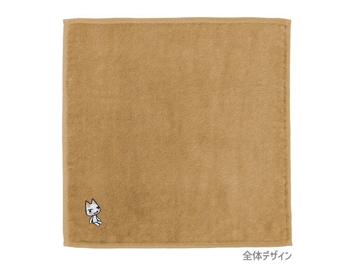 どこでもいっしょ: トロ 刺繍ハンドタオル / LIGHT BROWN