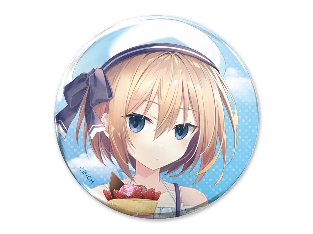 超次元ゲイム ネプテューヌ: 描き下ろし ブラン 65mm缶バッジ スイーツタイムVer.