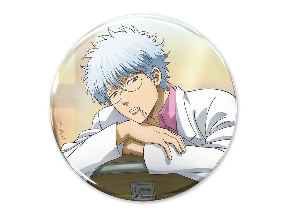 TVアニメ 3年Z組銀八先生: 描き下ろし 坂田銀八 65mm缶バッジ 放課後の一幕Ver.