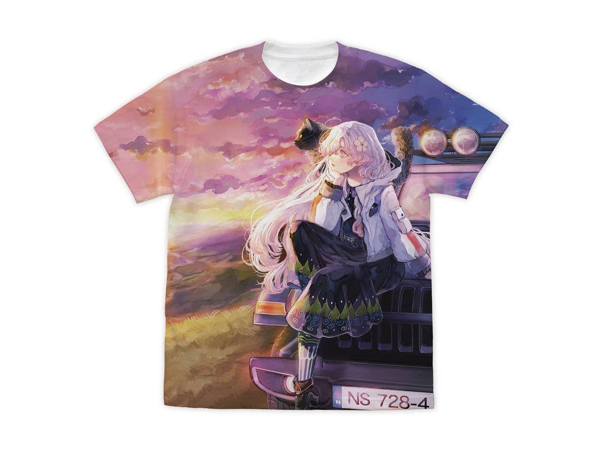 HYKE: NorthernLight (s): ハイク フルグラフィックTシャツ / WHITE-XL