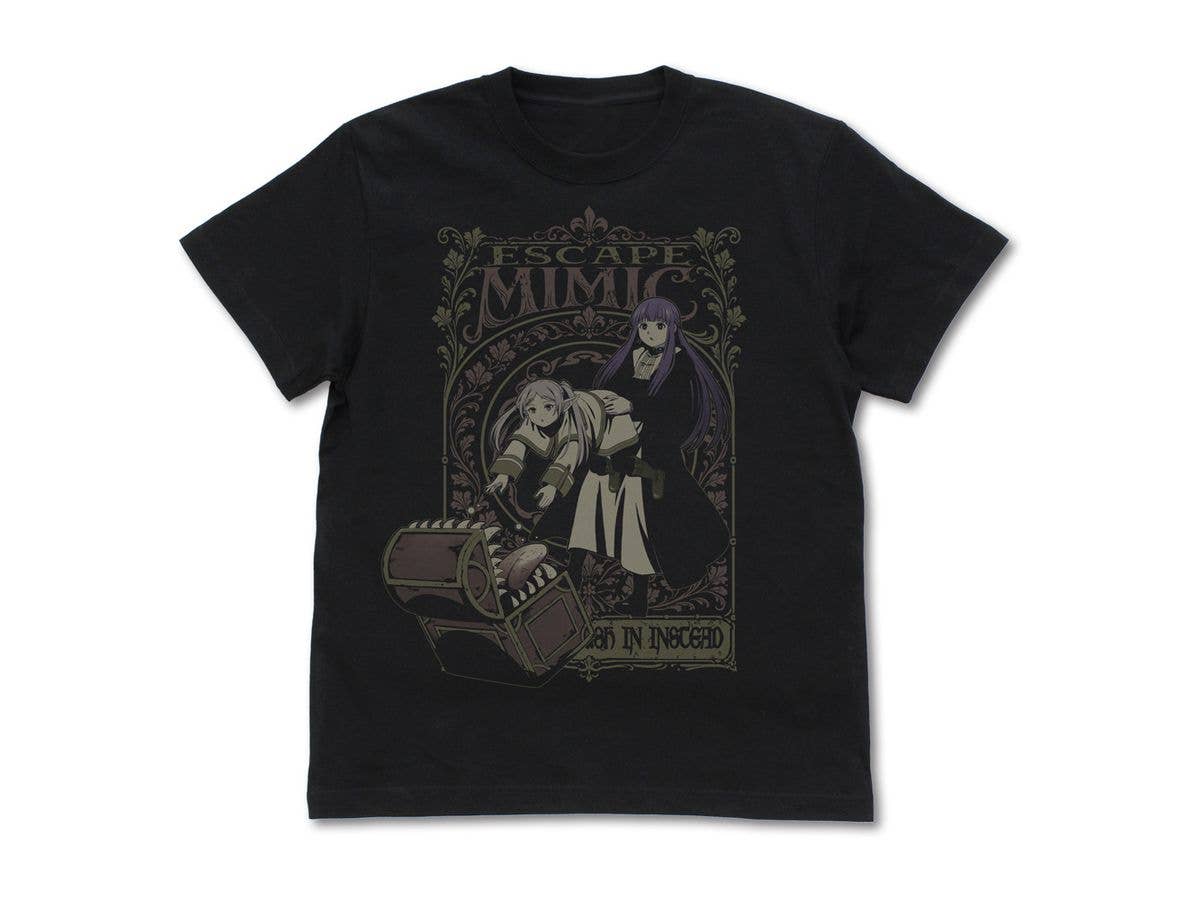 葬送のフリーレン: フリーレン & フェルン ミミックエスケープ Tシャツ / BLACK-XL