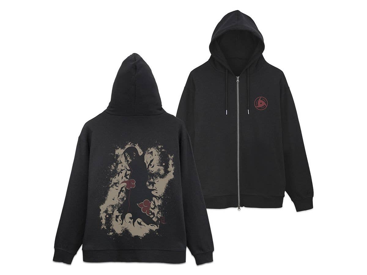 NARUTO-ナルト- 疾風伝: うちはイタチ ジップパーカー / BLACK-L