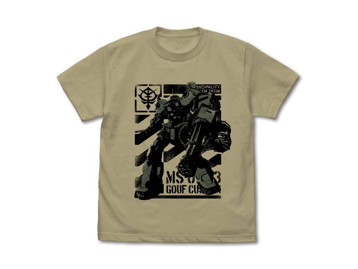機動戦士ガンダム 復讐のレクイエム: ミッドナイターズ グフカスタム Tシャツ / SAND KHAKI-L