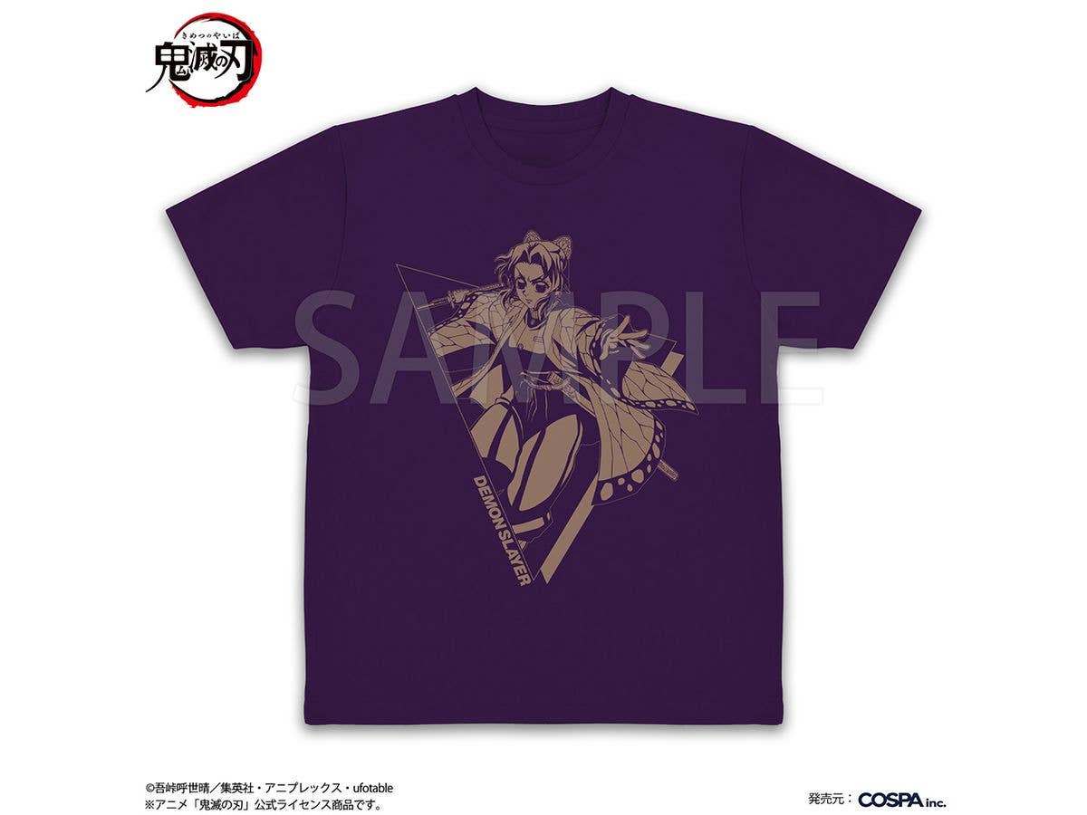 アニメ 鬼滅の刃: 胡蝶しのぶ ドライTシャツ / PURPLE-L