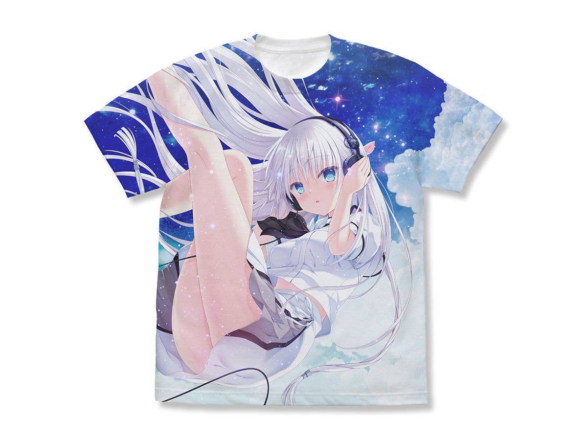 Summer Pockets REFLECTION BLUE: 鳴瀬しろは フルグラフィックTシャツ ミュージックタイムVer. / WHITE-XL